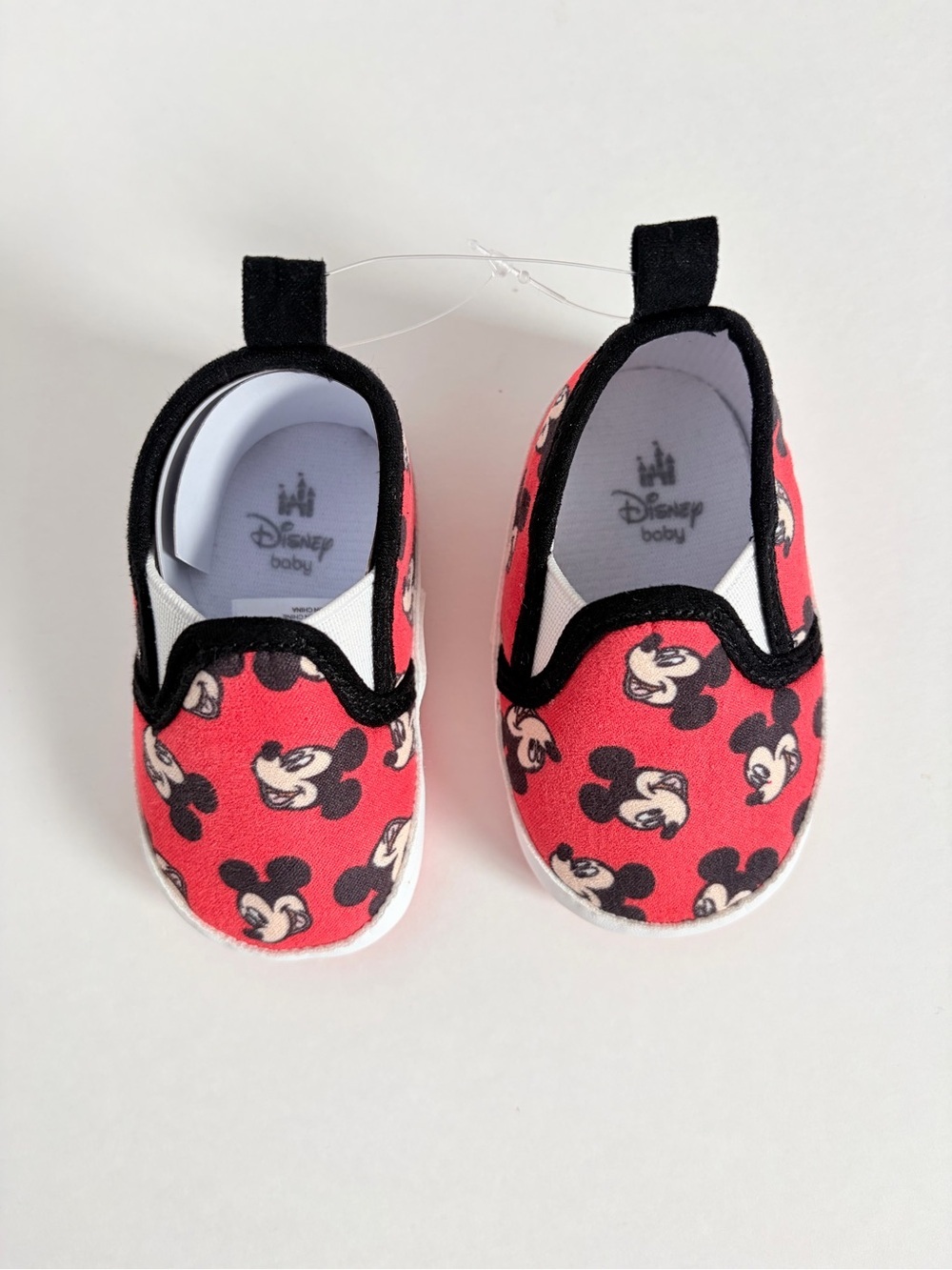 Disney Baby Infant Shoes Mickey Mouse First Walker Red Black Size 3 6 Months